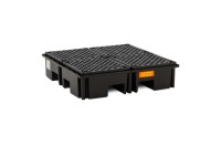 (obrázek pro) Záchytná vana PE 220/4 pro paletu 120x120 cm, 123x123x26 cm, PE rošt