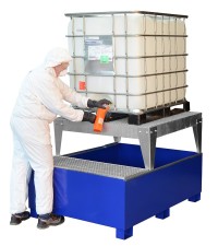 Záchytná ocel. vana pro IBC (GS1 AB1), lakovaná (obrázek pro) Záchytná ocel. vana pro IBC (GS1 AB1), lakovaná