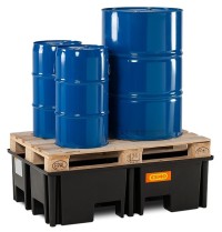 (obrázek pro) PE záchytná vana 220/2 - 120x80 cm, objem 220 litrů, ocel. rošt