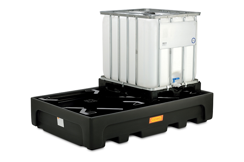 (obrázek pro) Záchytná vana pro 2 IBC s PE roštem, 1100 litrů