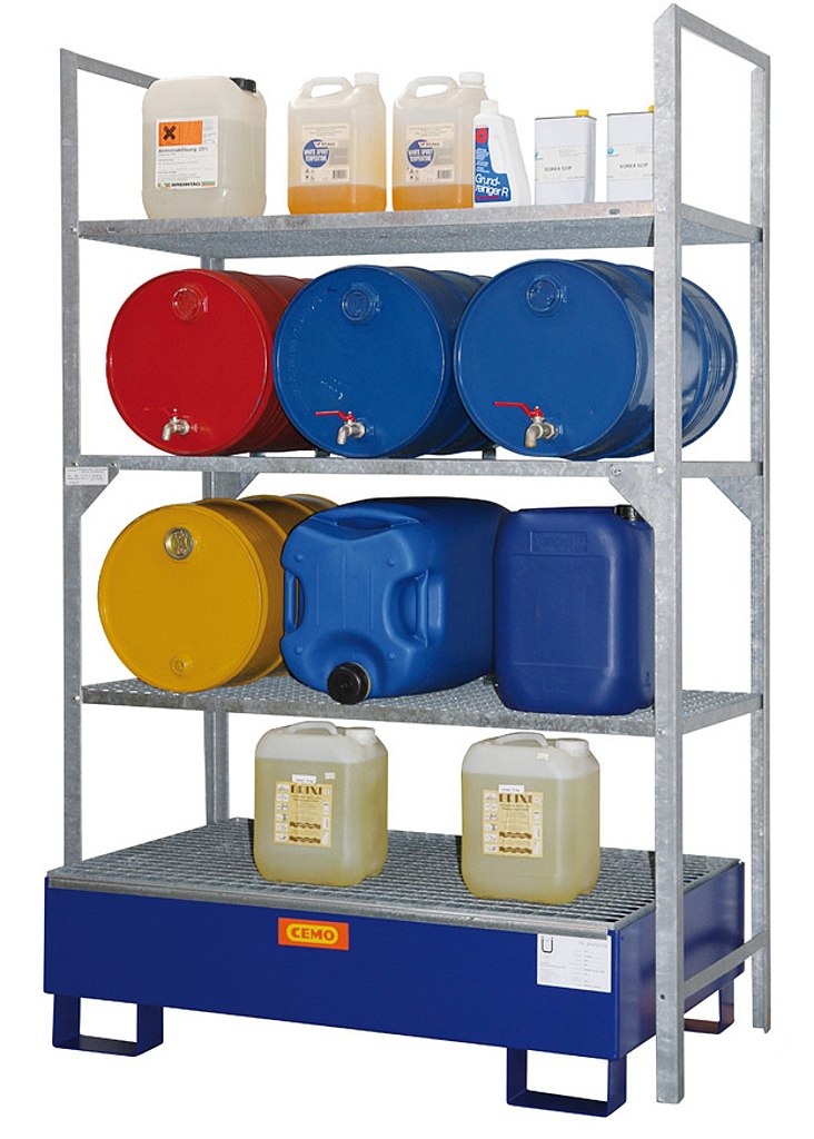 (obrázek pro) Regál na sudy typ 540 s ocelovou záchytnou vanou