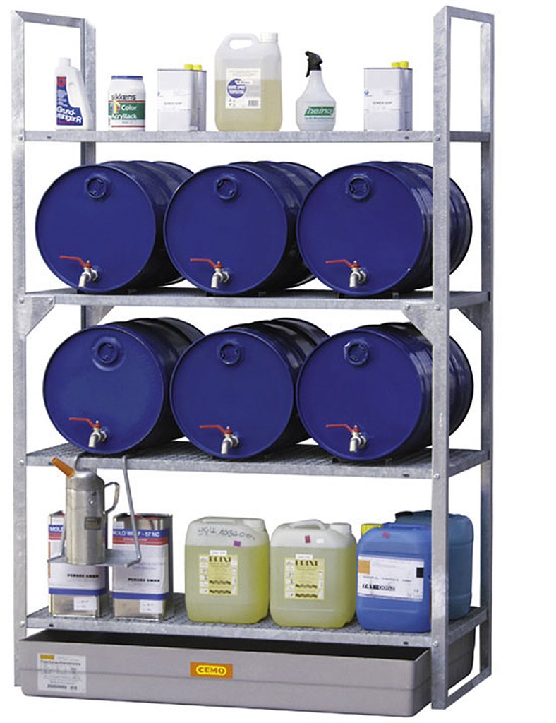 (obrázek pro) Přístavný regál na sudy typ 540 s laminátovou záchytnou vanou