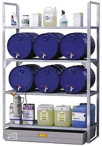 (obrázek pro) Regál na sudy typ 540 se sklolaminátovou záchytnou vanou